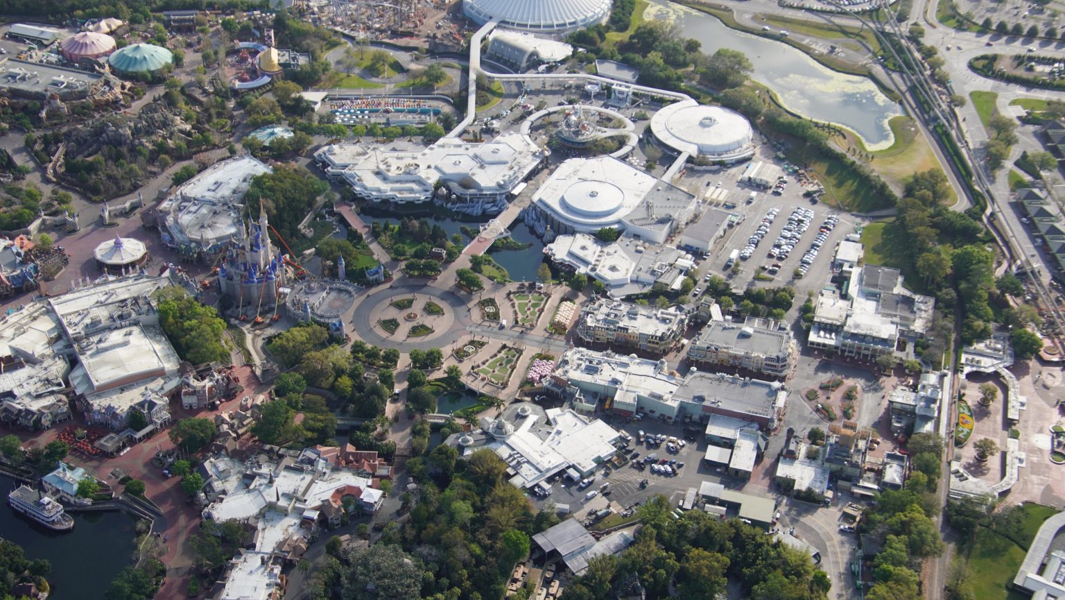 Aerial Look Into Empty Orlando Theme Parks, Closed Due to COVID-19 ...