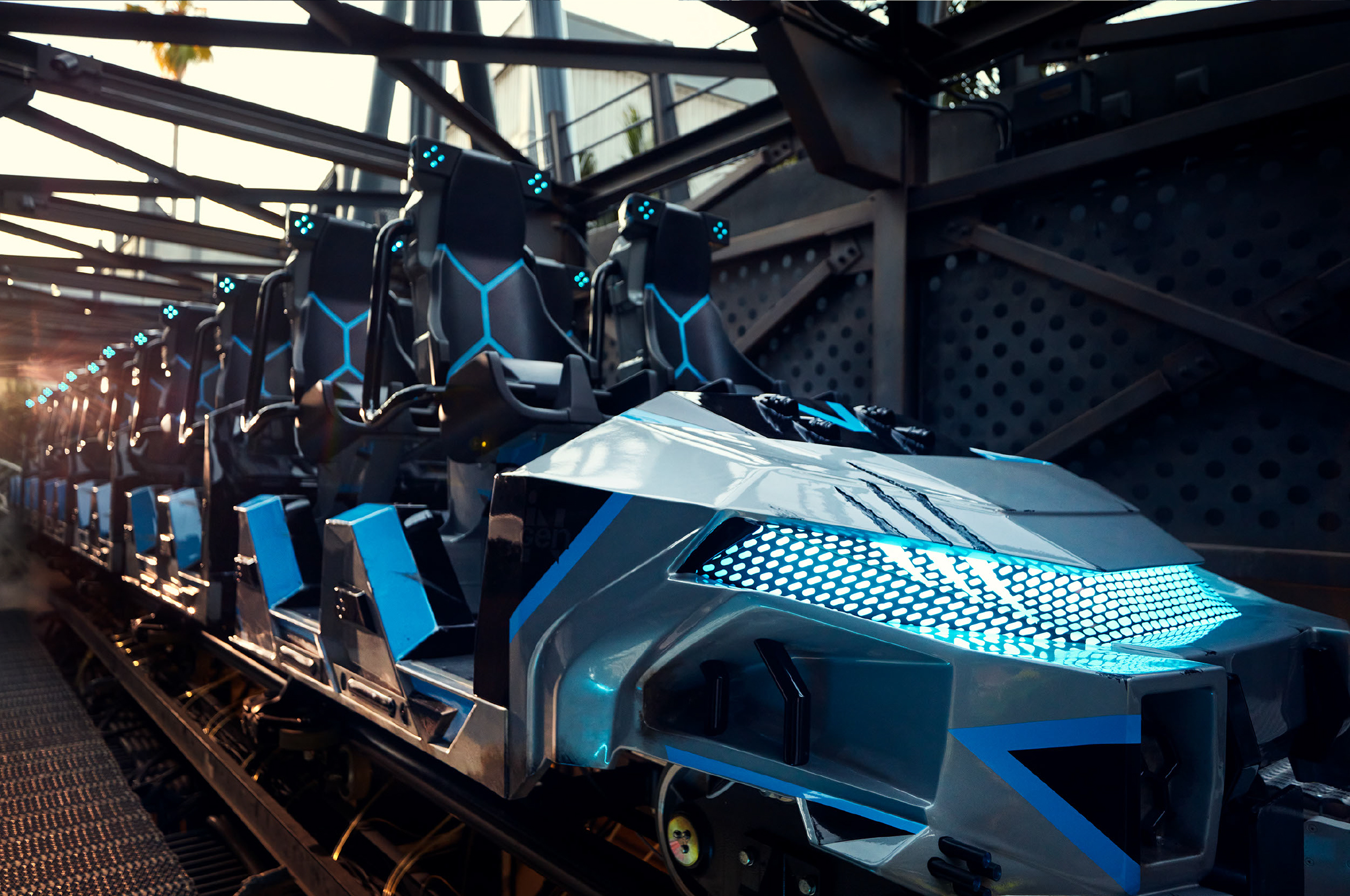 First Look At Coaster Trains For Jurassic World Velocicoaster At 